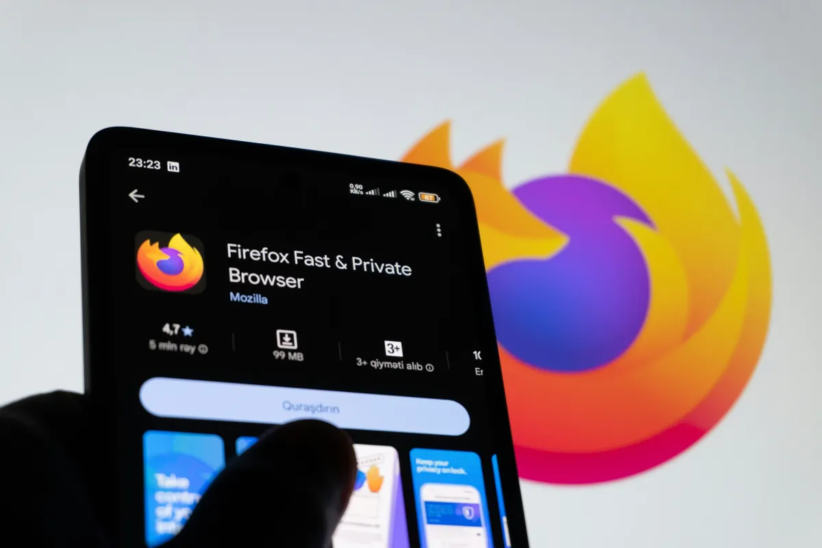 Smartphone displaying a browser app on screen.